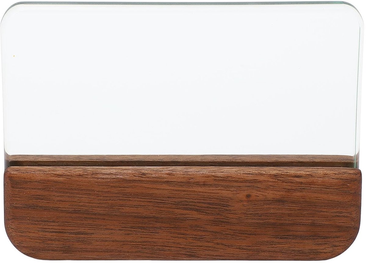 Dailygoods- Slicker Professioneel - Leren Polijstgereedschap - Hoogwaardig Geharde Glas - Walnoot Handvat - Comfortabel - Geschikt voor Ambachtslieden - Leerbewerkingsgereedschap