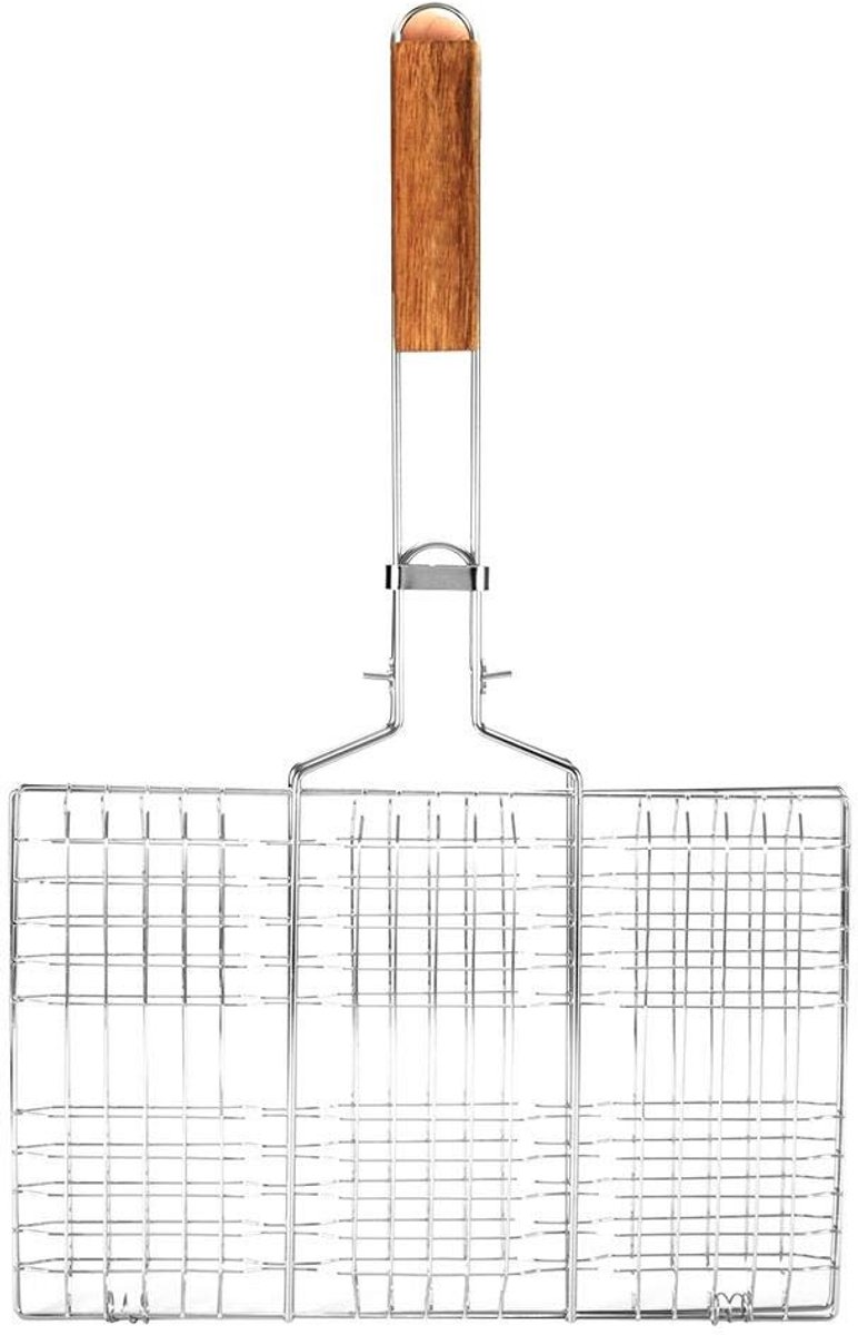 Dailygoods- Grillnet 34,5 cm - Barbecue Accessoire - Metaal - Barbecue Tool - Gegrilde Visclip - Bescherming tegen Vuil
