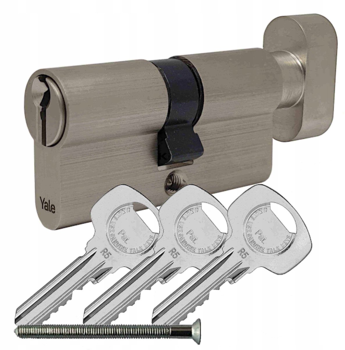 Yale Y500 Cilinder met Knop - 60/60mm - Satijn