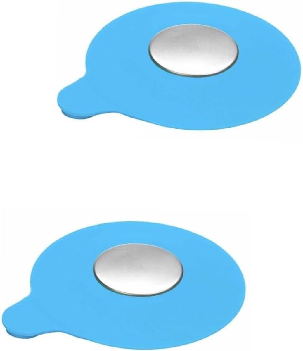 Afvoerstopper Bad - Badplug Wastafel - Water Tegenhouden - Sterke Adsorptie - 13x13x0.3 cm - Blauw