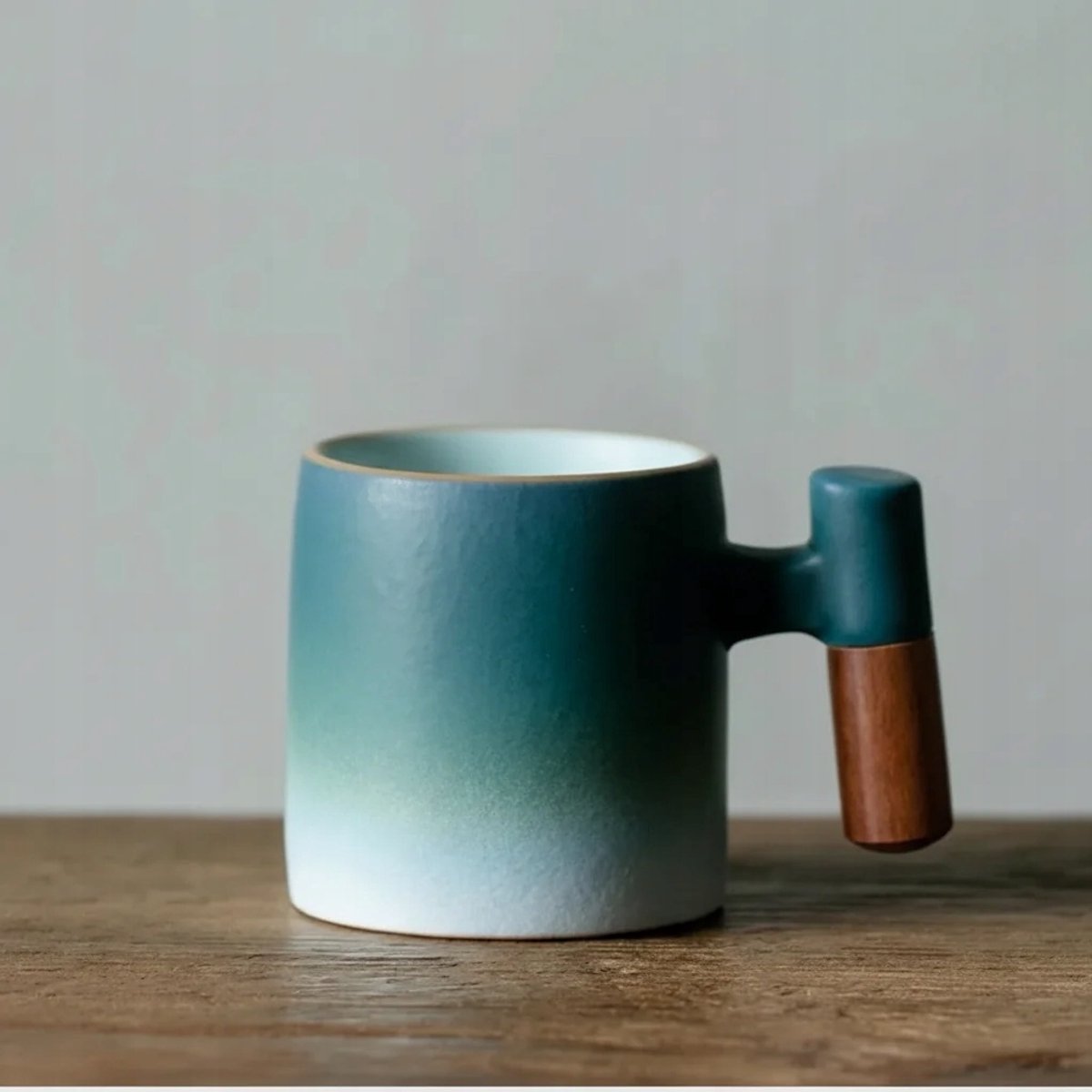Taro Keramische Mok 75ml met Houten Handvat - Espresso & Thee