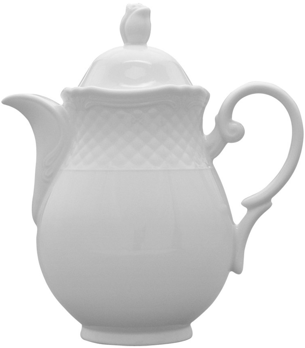 Lubiana Afrodita Porseleinen Theepot 1.35L - Wit, Horeca Kwaliteit