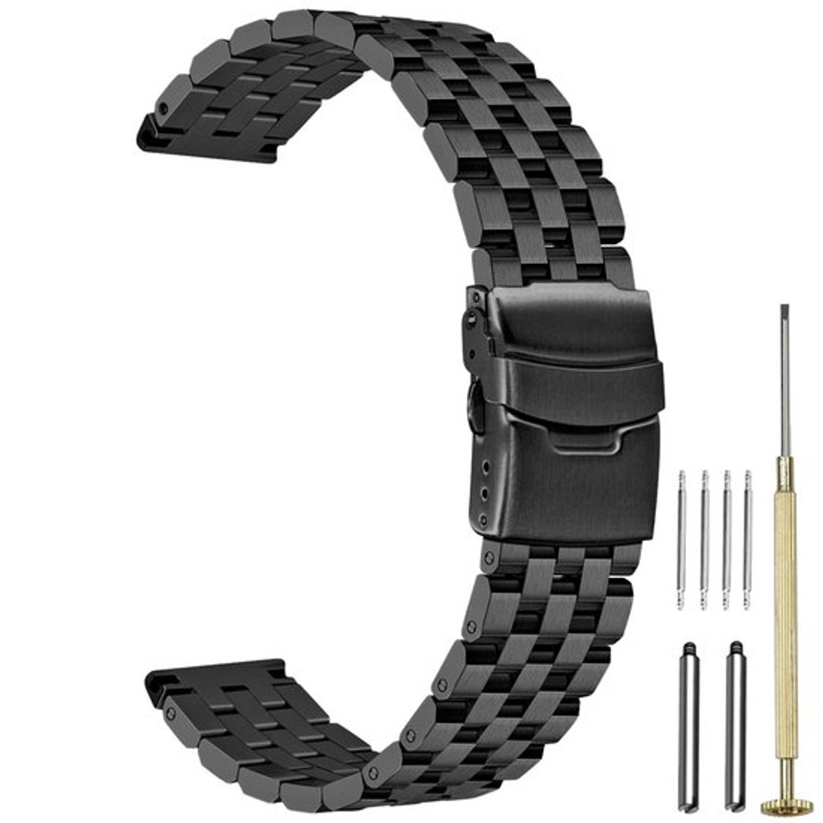 Allecto - Roestvrij Staal Horloge Strap - Vervangende Horlogeband