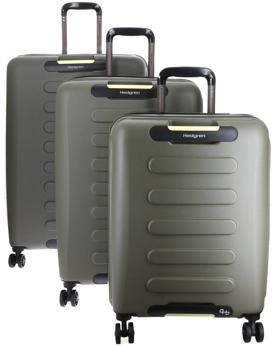 Hedgren Trolley Grip Nest Set Olive Olijfgroen 74cm