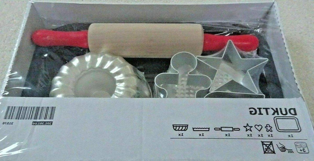 Bakset Deegroller - Taartvormen Set - Bakken en Decoreren - 7-delige Set - 1 Stuks - Multicolor