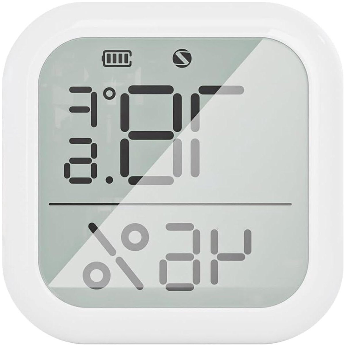 Binnenthermometer Vochtigheidssensor - Hygrometer App - Milieu Monitoren - Realtime Data Logging - 6 x 6 x 2 cm - Wit