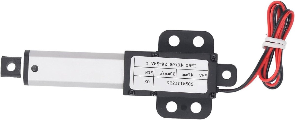 Elektrische Lineaire Actuator - Mini Motor - Automatiseringsprojecten - Geïntegreerde Eindschakelaar - 24V DC 50mm Slag - Zilver