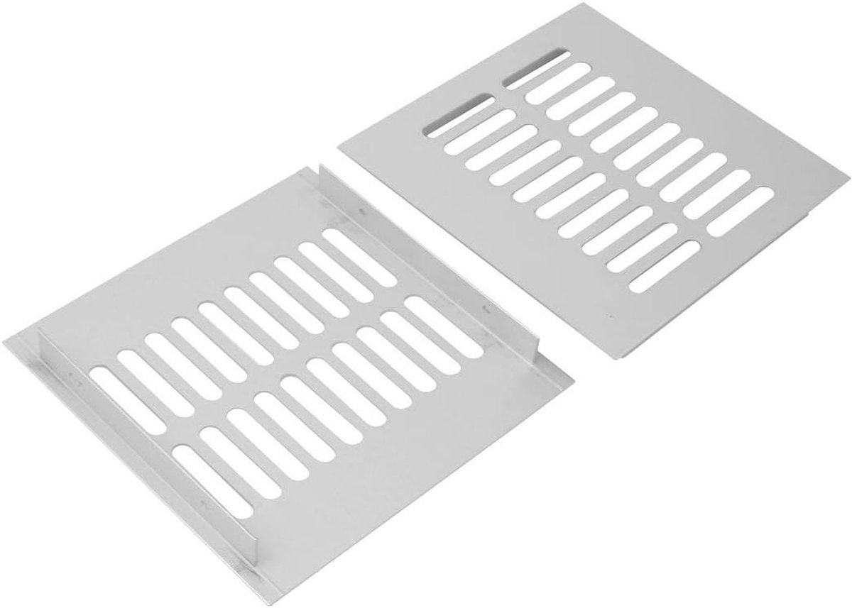 Ventilatierooster - Lamellenrooster - Luchtcirculatie - Aluminiumlegering - 150x150mm - Zilverkleur