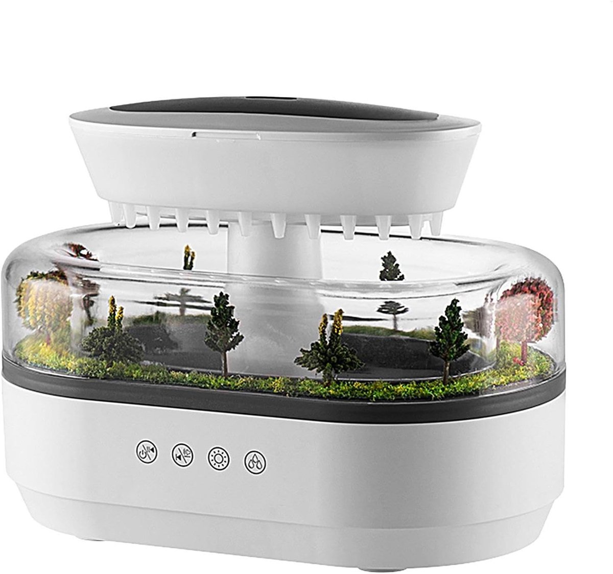 Luchtbevochtiger - Regenwolk Diffuser - Ontspanning Creëren - Verstelbaar Geluid - 250ml Tank - Meerkleurig