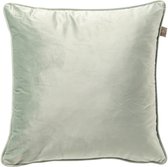 Dutch Decor FINN - Kussenhoes 45x45 cm - velvet - effen kleur - Jadeite - lichtgroen - met rits - zonder binnenkussen