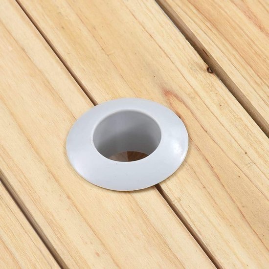 Kampeertafel met stoelen - Picknicktafel inklapbaar - Buiten dineren - Inclusief parasolgat - 4 personen - Zilverkleurig — afbeelding 2