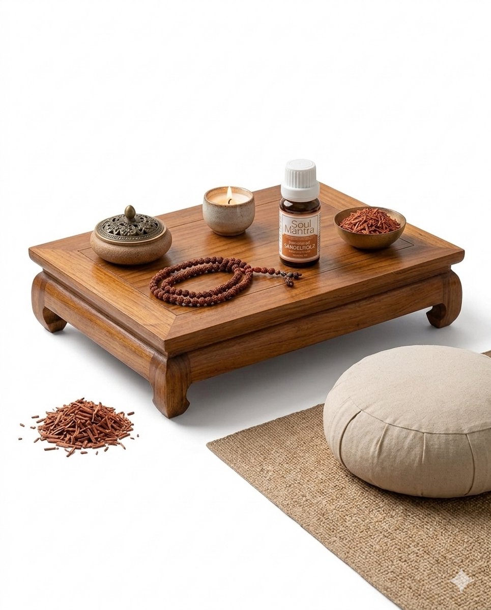 Soul Mantra Sandelhout Biologische Etherische Olie, Te Gebruiken voor Massage, Stoominhalatie, Diffuser; Biologische Pepermunt Etherische Olie voor Aromatherapie, Geurolie (30ml) Met Kajal Sticker