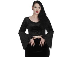 Banned - Voodoo Lady Gothic Bat Longsleeve top - L - Zwart