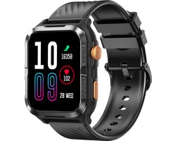 Blackview W10 Pro Smartwatch Heren - Sporthorloge Dames & Heren - Sporthorloge Dames & Heren - Stappenteller Horloge - Hartslagmeter - Slaapmonitor - Saturatiemeter – Belfunctie - Compatibel met Android iOS - Zwart
