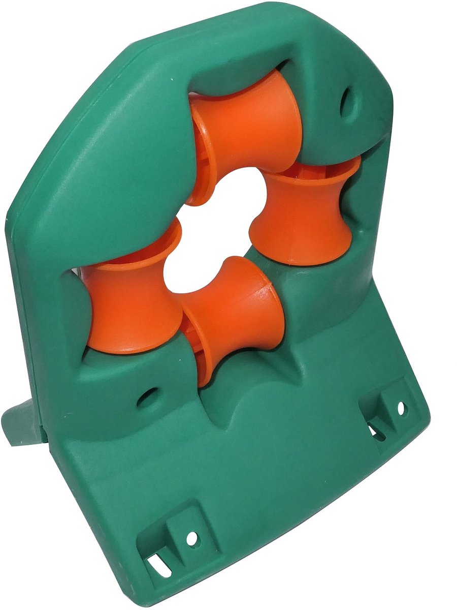 JHUBERS- Spoelgeleiding met 4 wielen - Tuinslanghouder - Irrigatieslang 3/4'' tot 50 mm - Kunststof - 145x111x175mm - Lichtgewicht 160g - Tuinslanggeleider