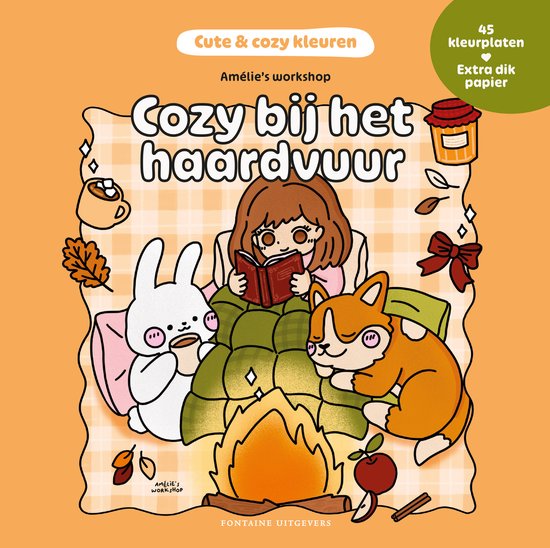 Cute & cozy kleuren - Cozy bij het haardvuur - cover
