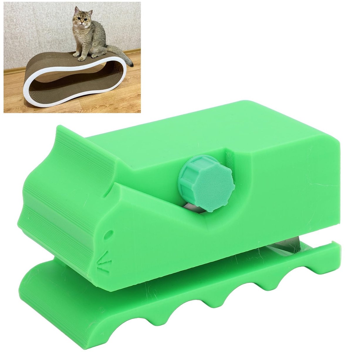 Dailygoods - Kartonnen Snijder voor Kattenkrabbers in Groen