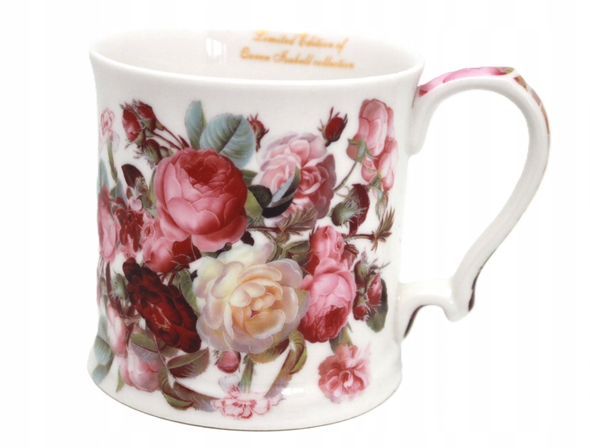 Koningin Isabell Porseleinen Mok 300ml - Elegante Rozen & Bloemen