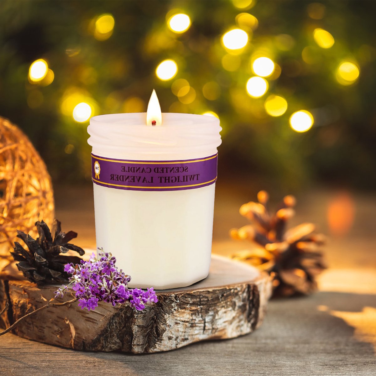 Geurkaarsen Set van 2 Sojawas 210g per Kaars – Luxe Geurkaarsen in Glas met Lange Brandduur en Cadeauverpakking – Lavendel & Sinaasappelbloesem — cadeau in Wonen & Interieur - foto 4