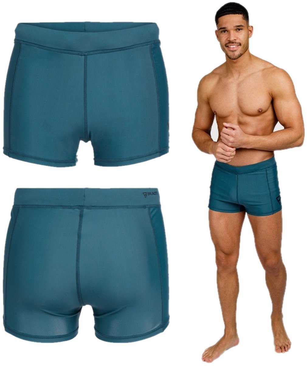 Brunotti Samier-Logo Strakke Zwembroek Mediterranea Heren Sportieve Zwem Trunk Flexibele Fit XXXL Mediterranean