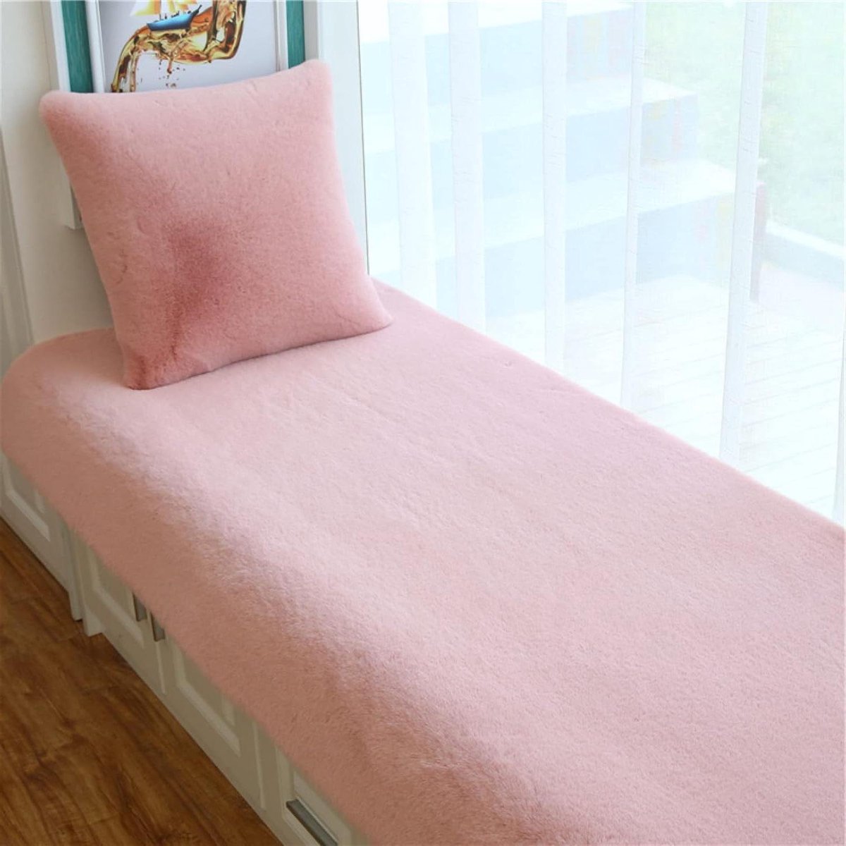 Zadelkussen - Erkerkussen Tatami - Comfortabel Zitten - Antislip Onderkant - 80x180cm - Roze