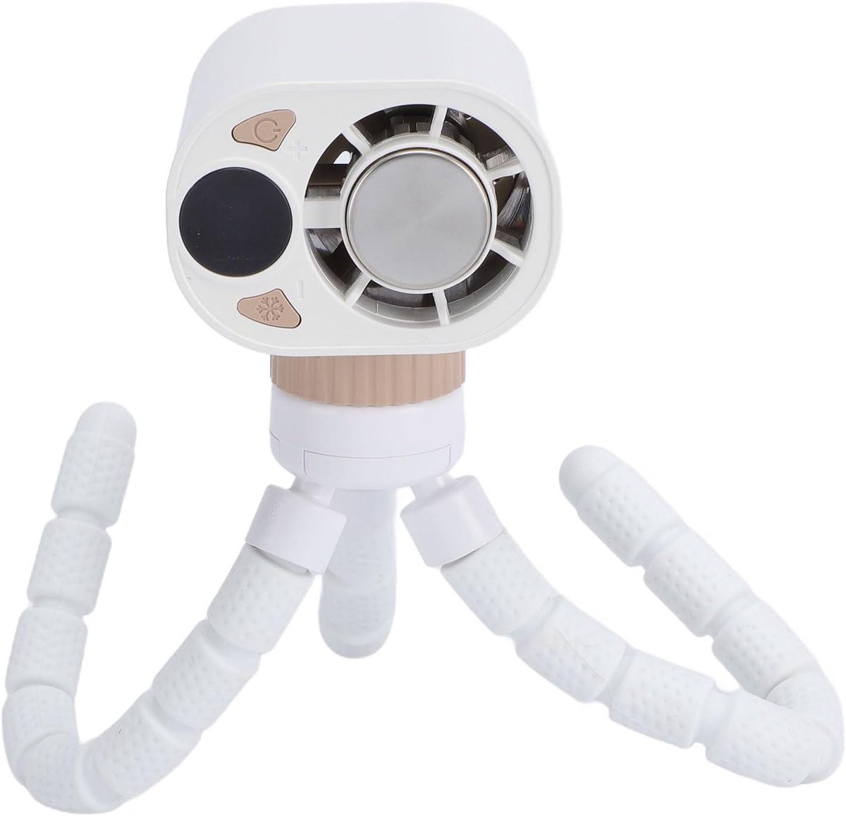 Mini Kinderwagenventilator - Draagbare Ventilator - Verkoeling Onderweg - Flexibel Octopus Statief - 19.5 cm - Zwart