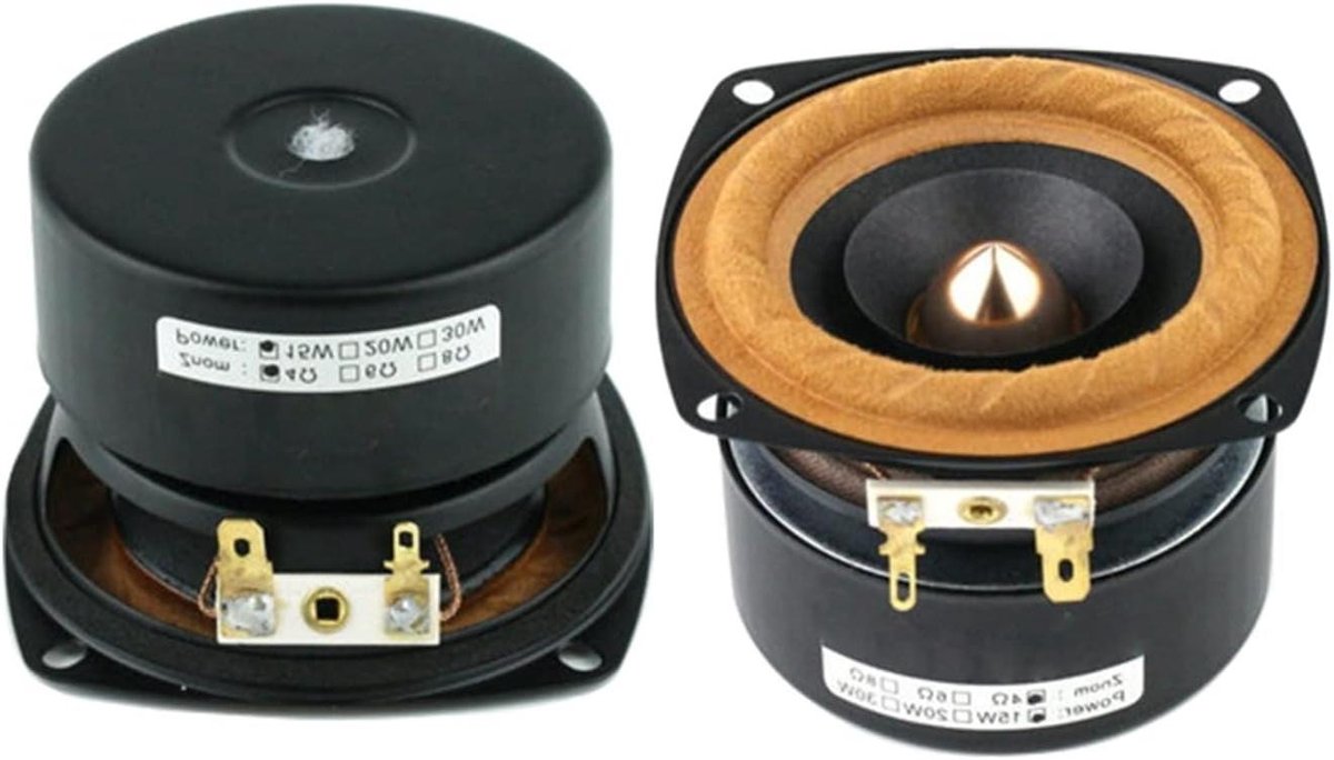 Woofer HIFI Speaker - Luidspreker Unit - Muziek Luisteren - Kristalhelder Geluid - 3 Inch - Zwart