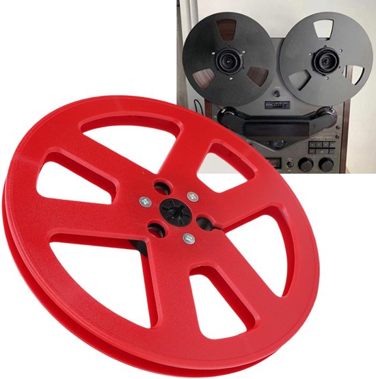 Lege Tapespoel - Opname Haspel - Analoge Opname - Verbeterde Integriteit - 7 Inch Diameter - Rood — afbeelding 3
