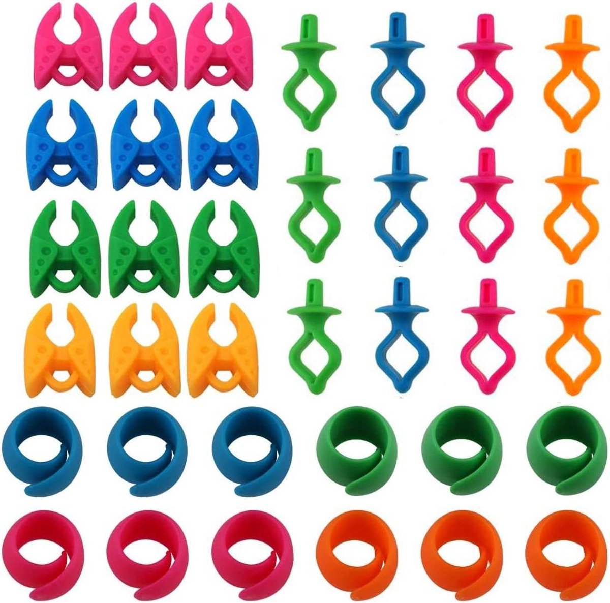Spoel houders - Draad clips - Netjes naaien - 3 Stijlen - 36 stuks - Kleurrijk