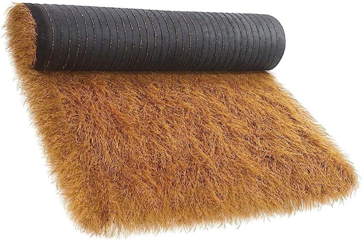 Kunstmatige rieten dakbedekking - Synthetisch stro - Tuindecoratie buiten - Weerbestendig materiaal - 1 x 8 meter - Geel