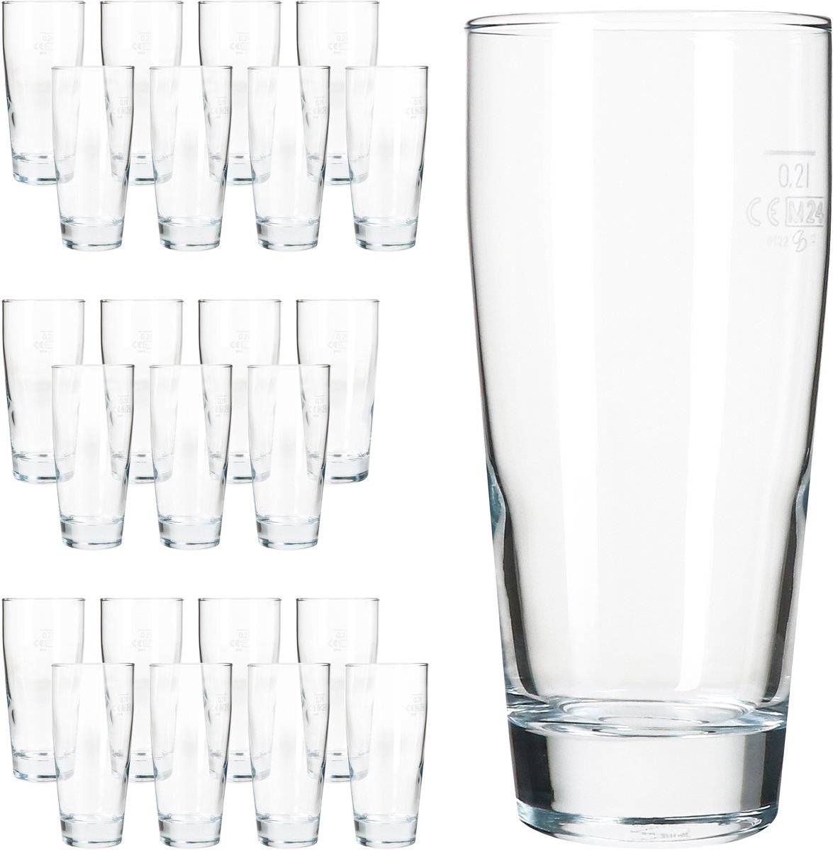 24-delige set WILLIBECHER 0,2L geijkt van glas – 42077