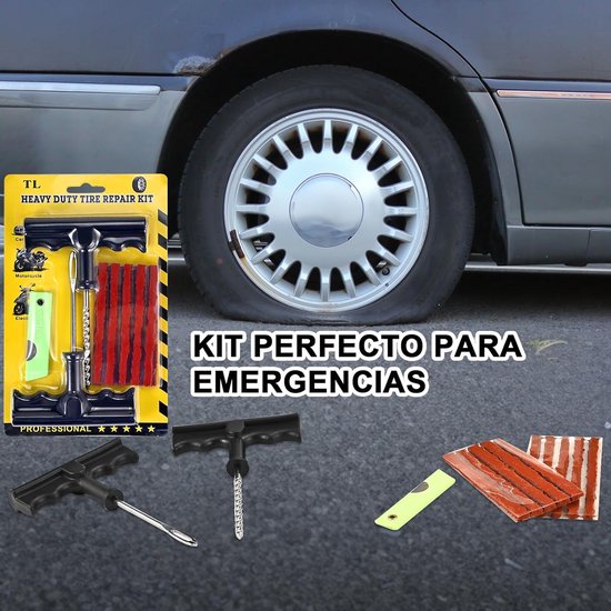 Reparatieset Auto - Bandenreparatie - Noodreparatie Onderweg - Lekvrije Set - 22.5 cm - Zwart — afbeelding 2