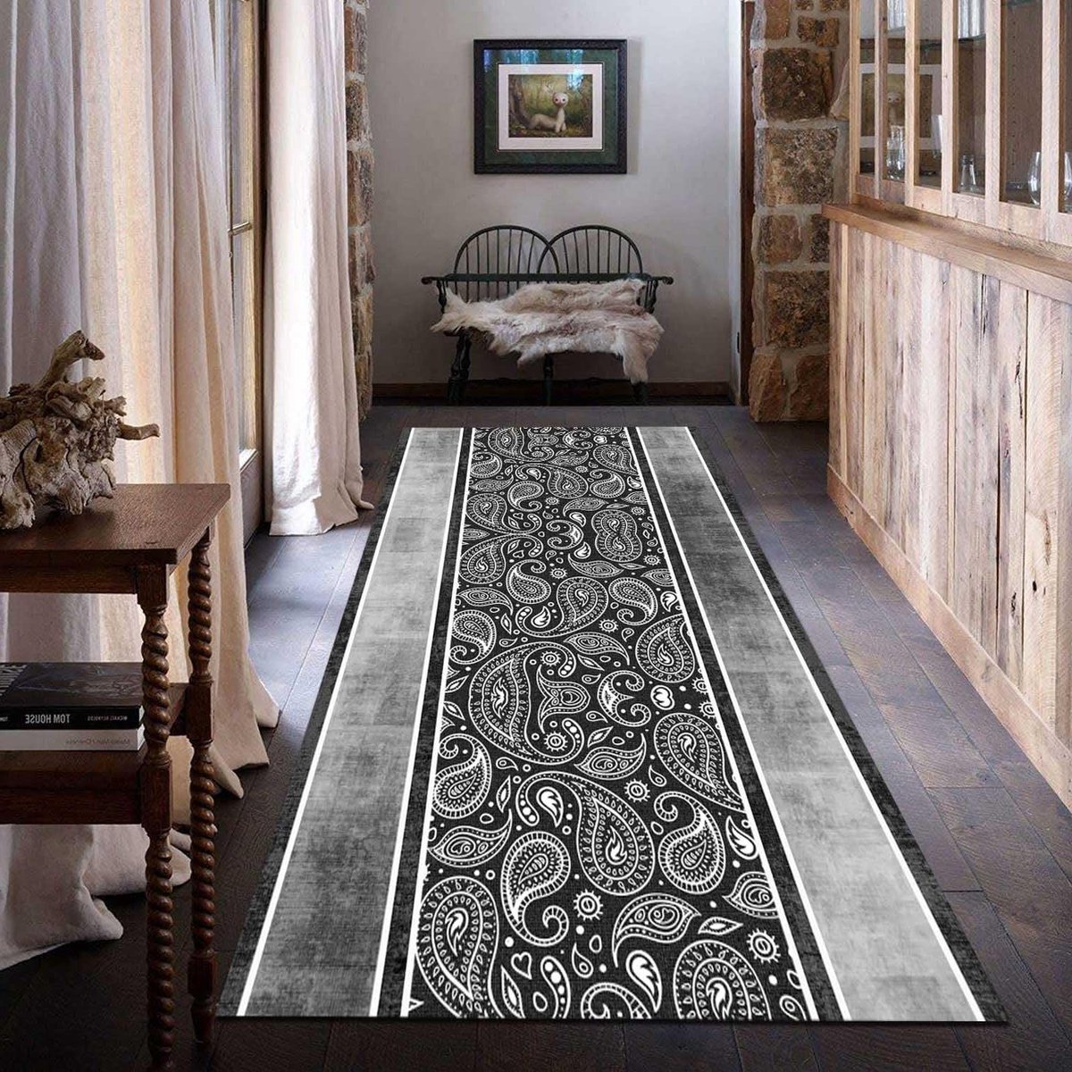 Runner Kleed - Lange Vloerbedekking - Huis Decoratie - Antislip Onderkant - 60x300cm - Vin
