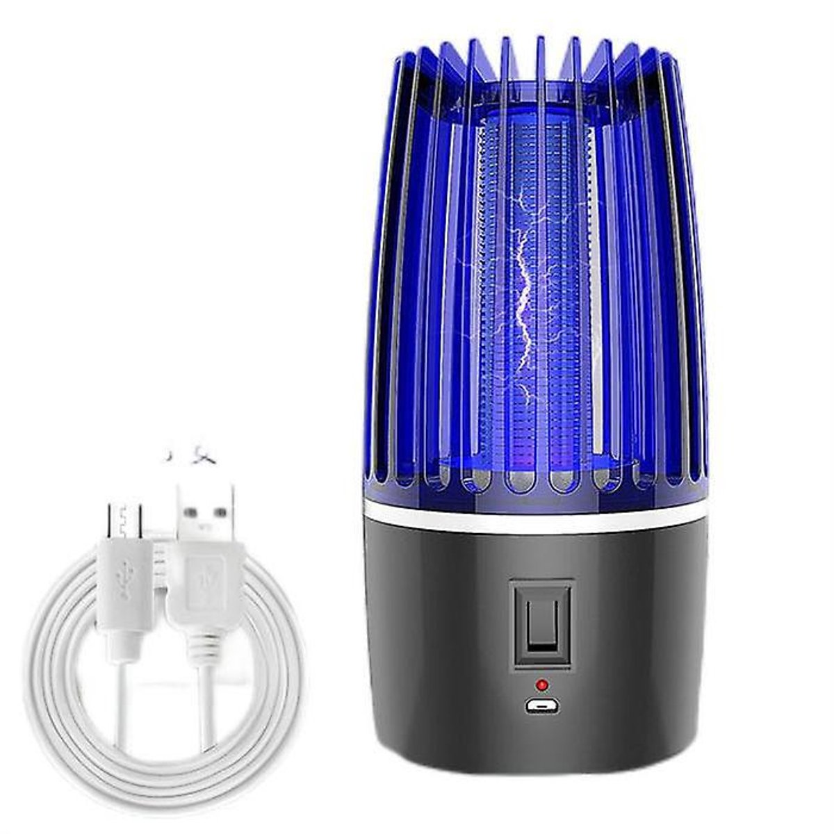 Muggenlamp voor binnen, muggenverdelger en vliegenvanger in één, met USB-kabel, geschikt voor thuis, op de camping en op het terras.