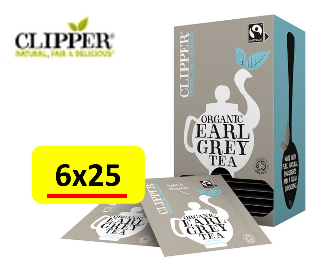 Clipper Tea | Earl Grey | 6 x 25 zakjes