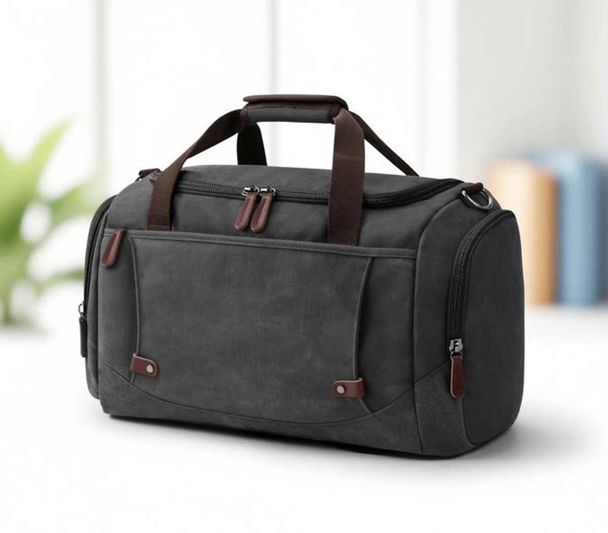 Maison Elara Ruime weekendtas van canvas met meerdere vakken - 40 liter capaciteit