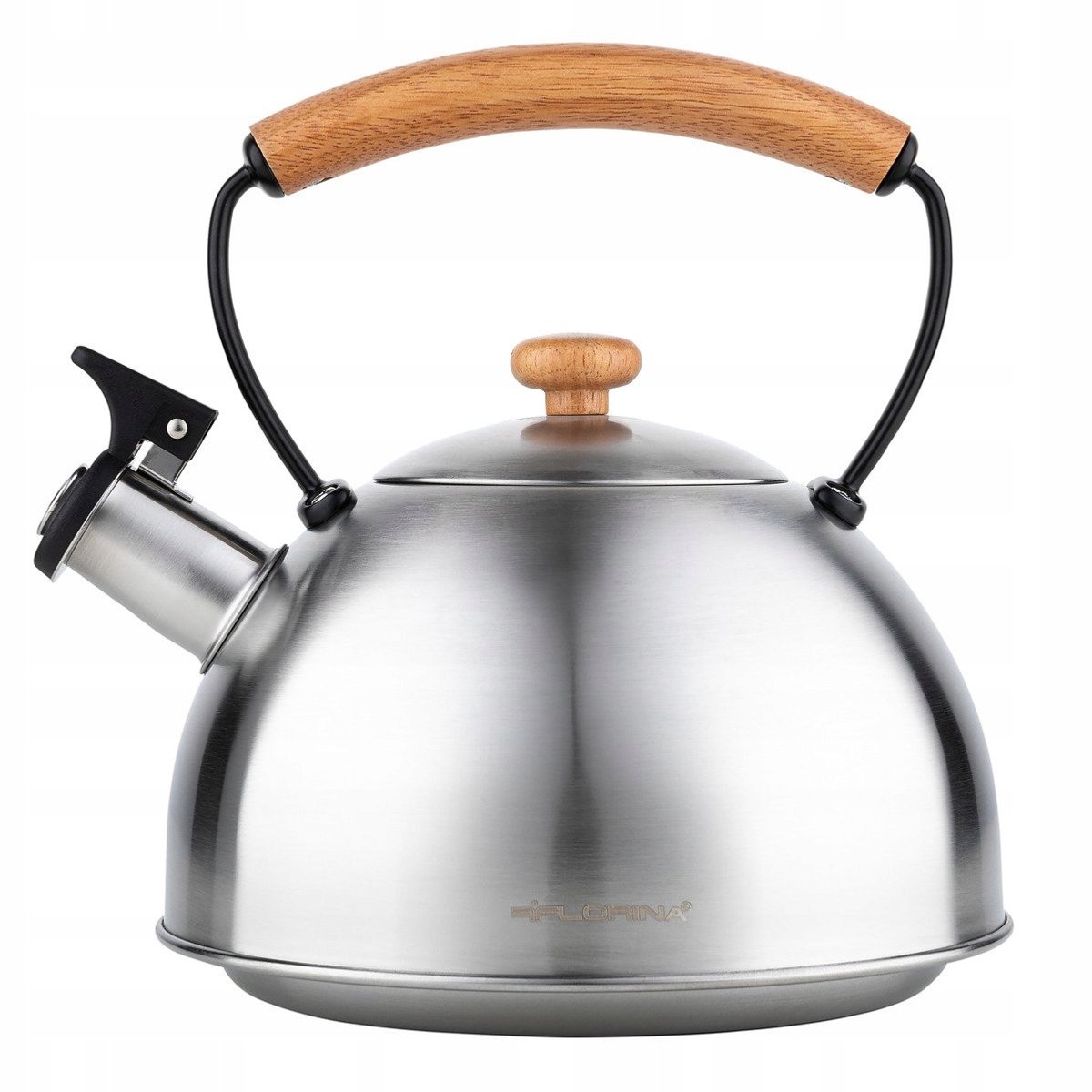 Florina Natura Line RVS waterkoker 2,3L satijn met houten handvat