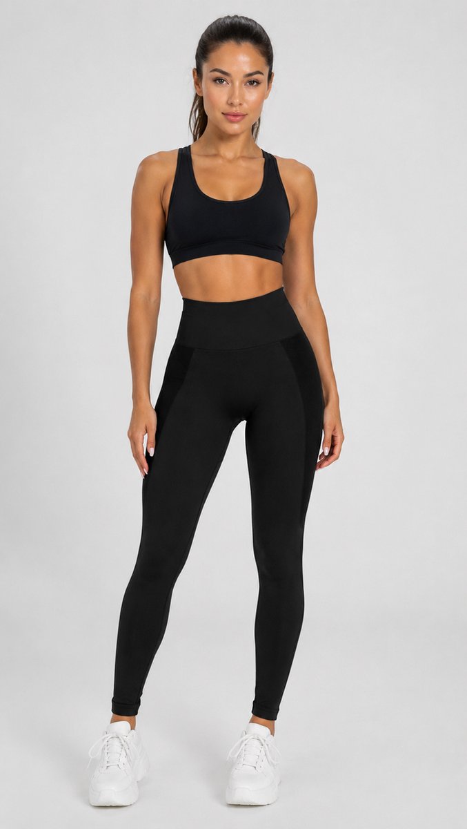 SparkNine Smoothlift sportlegging dames - M - zwart - naadloos - tummy control - scrunch - squatproof - zacht & comfortabel — afbeelding 4