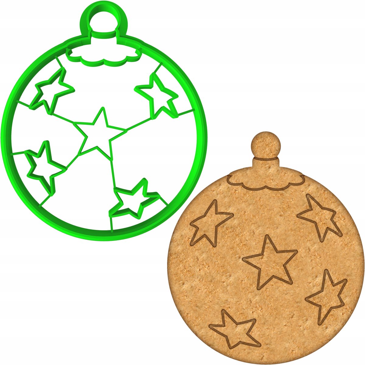 Koekjesvorm Kerstbal - Perfect voor kersttaarten in Koekjes