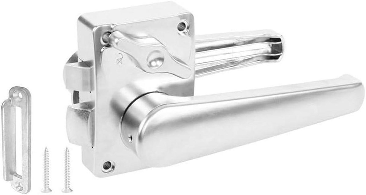 Deurslot Zilver - Toilet Slot - Privacy Binnenruimte - Roestbestendig Zinklegering - 16 x 8 x 6 cm - Zilver