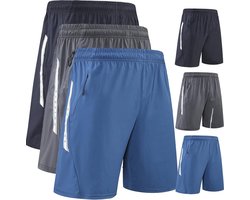 BOOMCOOL Heren Running Shorts Workout Running Shorts voor Mannen Stealth Shorts Gym Outdoor Sport Shorts 3Packs Maat M