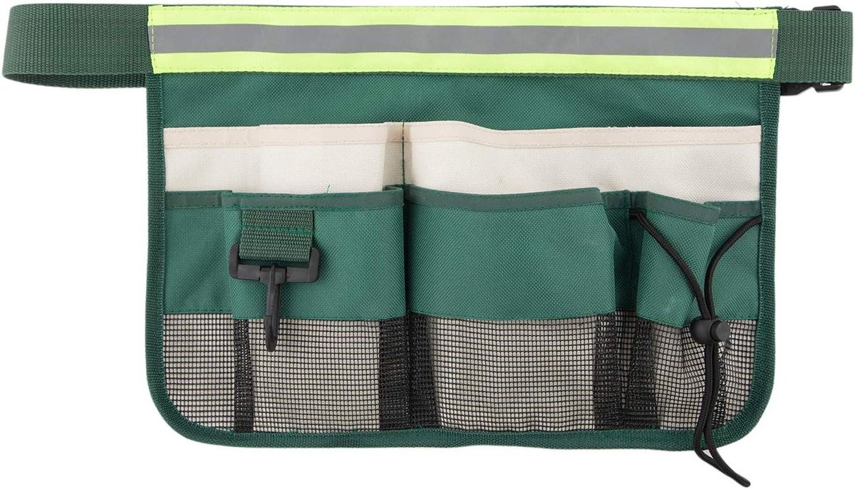 Tuingereedschap Houder - Gereedschapsriem Schort - Tuinieren Handsfree - Verstelbare Tailleriem - 34 x 25 cm - Zwart