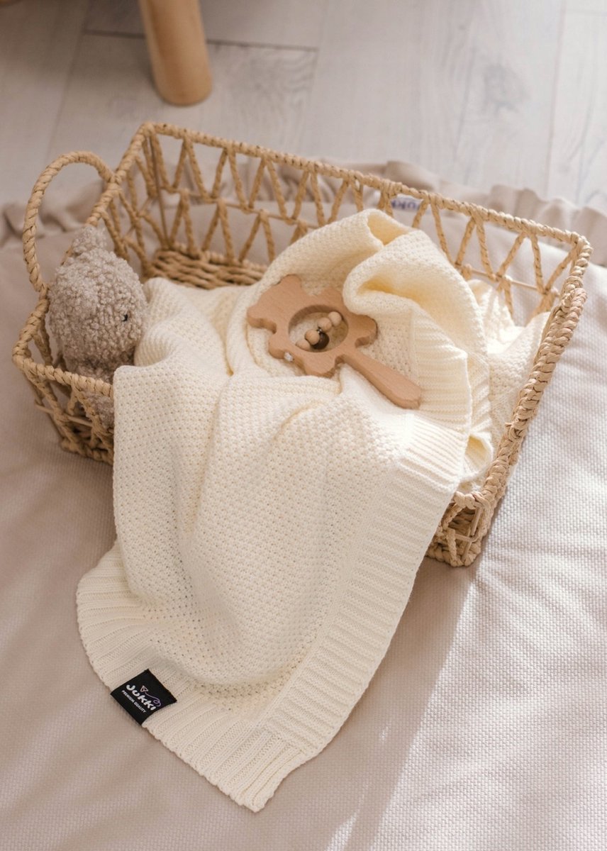 Jukki Premium Katoenen Baby Deken 80x100 cm - Zacht & Ademend