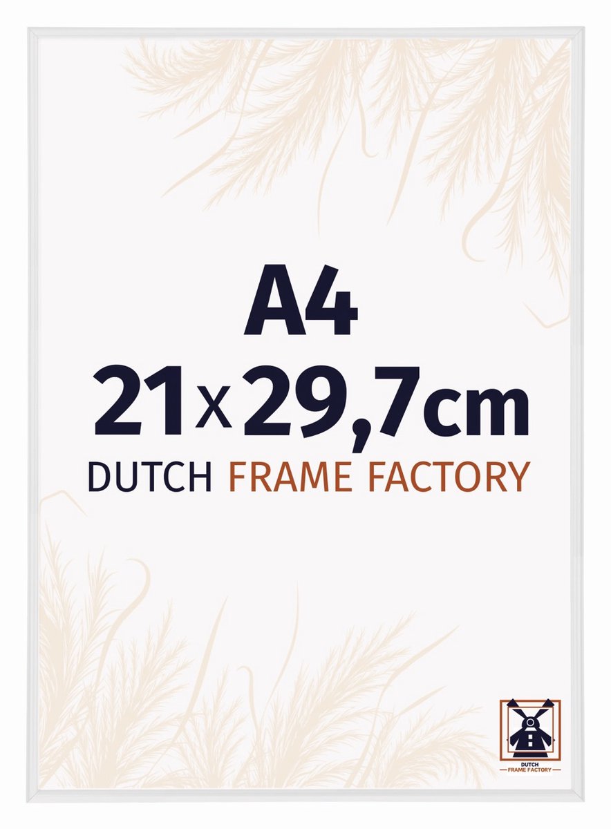 Dutch Frame Factory Fotolijst A4 21x29,7 cm - Kunststof - Wit Hoogglans - Angers