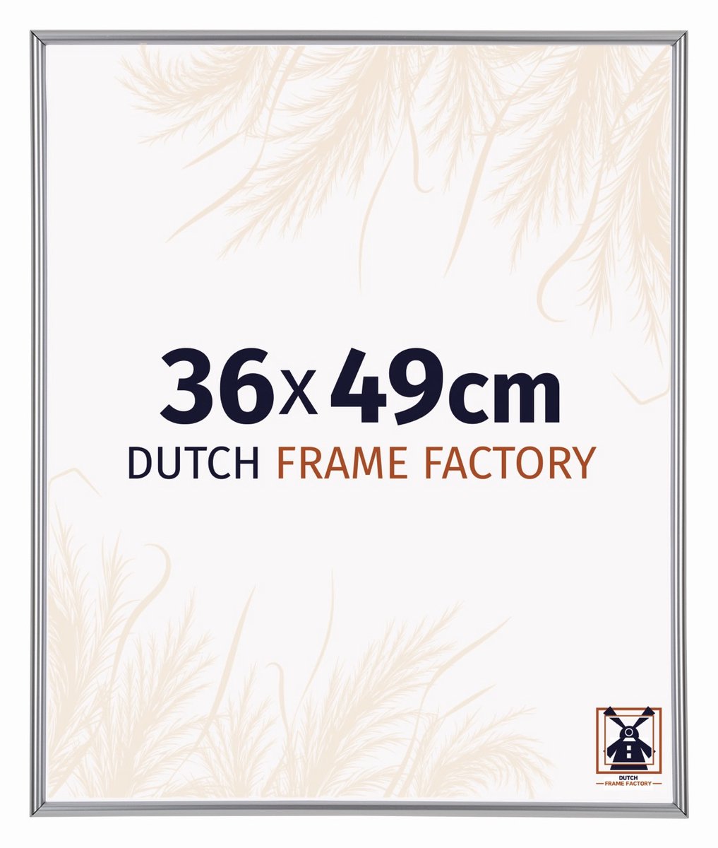 Dutch Frame Factory Fotolijst 36x49 cm - Kunststof - Zilver Hoogglans - Angers