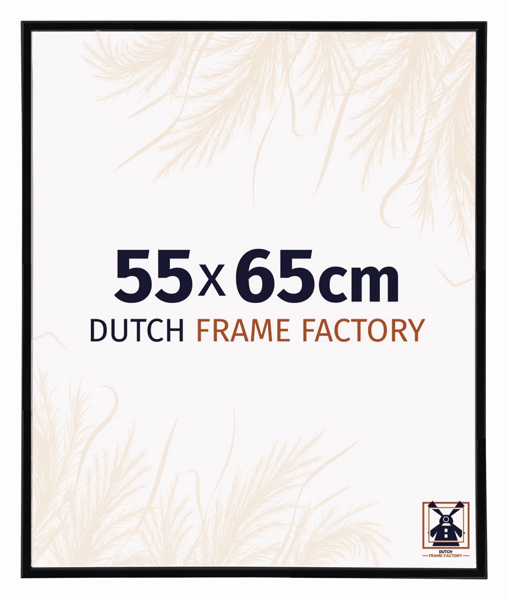 Dutch Frame Factory Fotolijst 55x65 cm - Kunststof - Zwart Hoogglans - Angers