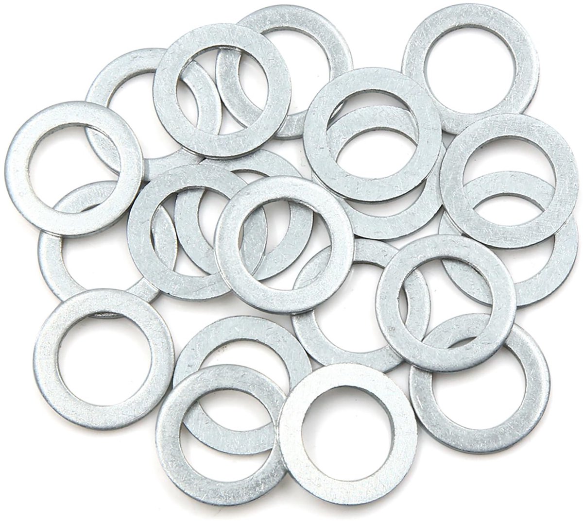 Dailygoods- Olieaftapsluitringen Aluminium - 20 Stuks - Buitendiameter 22 mm - Binnendiameter 14 mm - Dikte 2 mm - Luchtdichte Afdichting - Afdichtringen