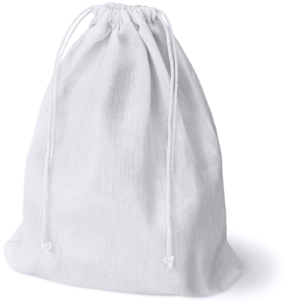 Witte Katoenen Zak 50x45 cm - Stevig & Eco voor Sport en School