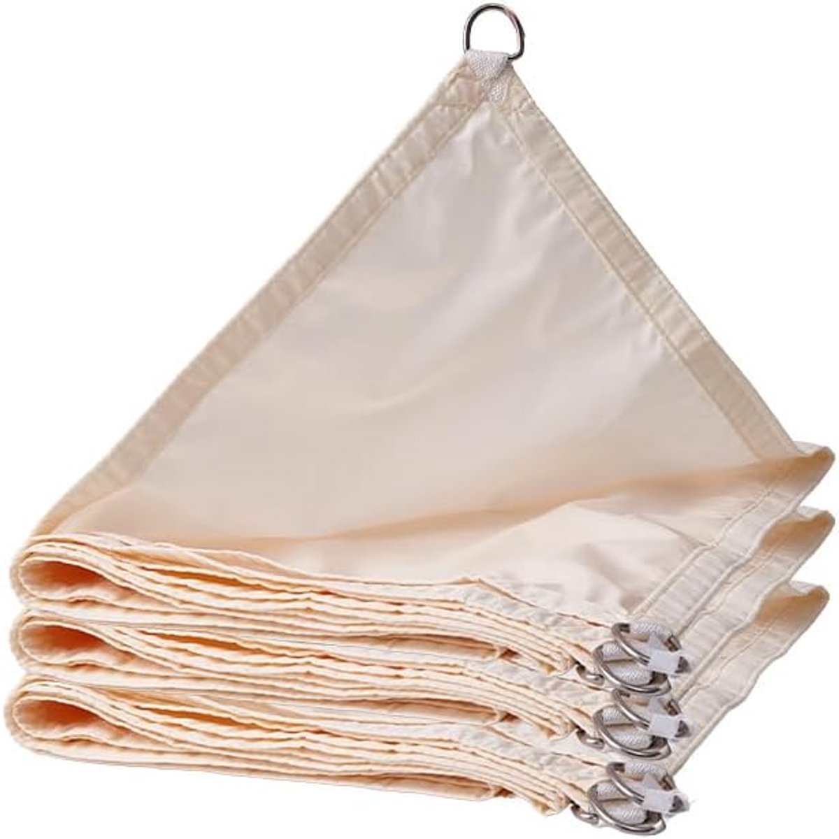 Off-White Sun Shade Sail – 2×2m – Square – Ideal for Breathable Garden Canopies, Rain/Sun Protection for Balconies, and Awnings – yiyuhsiy