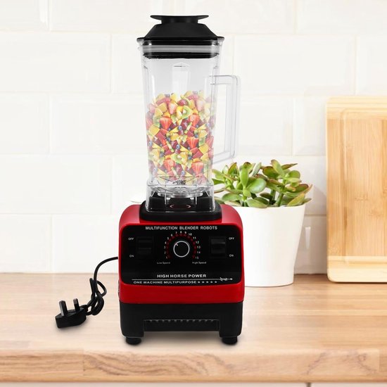 Blender Cups Met Deksel - Mixer Bekers Reserveonderdelen - Smoothies Maken - Transparant Plastic - 2 Liter - Transparant — afbeelding 3